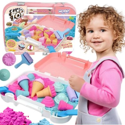 Woopie kinetický písek Zmrzlinárna v kufříku 1 kg + příslušenství – Hledejceny.cz