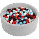 Divio Dětský suchý bazén 90x30 s míčky červeno-černé 500 míčků – Zboží Dáma