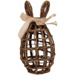 Hnědá proutěná dekorace vajíčko s králičími oušky 16*16*31 cm – Hledejceny.cz