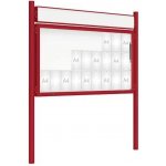 PROCITY Venkovní vitrína model 2000 27x A4, červená, včetně sloupků a záhlaví | Zboží Auto