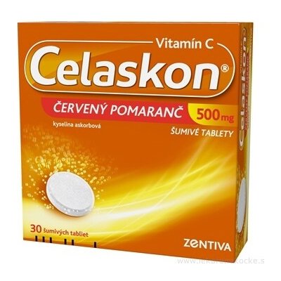 ΩCelaskon Vitamin C 500 mg Červený Pomeranč tablet eff.30 x 500 mg – Hledejceny.cz