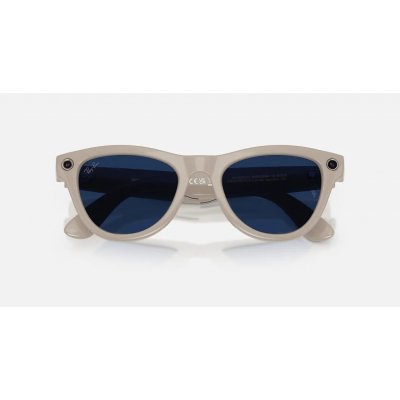 Meta RAY-BAN Meta Skyler Standard Smart Glasses Gen 2 - Shiny Chalky Grey, Clear to Sapphire Tra 0RW40146700MF52 – Sleviste.cz