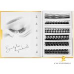 Luxury Lashes 4D Řasy Premium LINE v hotovém vějířku 1 000 ks Zakřivení umělých řas: C, Délka umělých řas: Mix délek 8-13 mm, Tloušťka řas: 007 – Zboží Mobilmania