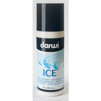 DARWI ICE Satinovací barva na sklo s ledovým efektem 80 ml bílá