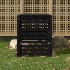 Kompostér vidaXL černý 82,5 x 82,5 x 99,5 cm masivní borové dřevo