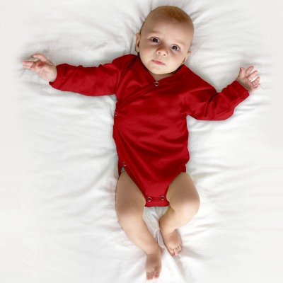 Jožánek Kojenecké bavlněné zavinovací body červené – Sleviste.cz