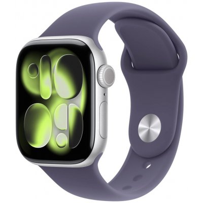 Apple Watch Series 11 GPS 42mm Silver Aluminium Case with Purple Fog Sport Band S/M MEU64WF/A – Zboží Živě