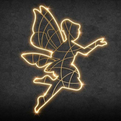 Easy Fix 2D LED světelná víla II, 145 × 185 cm, teple bílá, stojící, 3D tisk – Hledejceny.cz