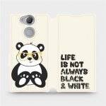 Pouzdro Mobiwear parádní flip Sony Xperia XA2 - M041S Panda - life is not always black and white