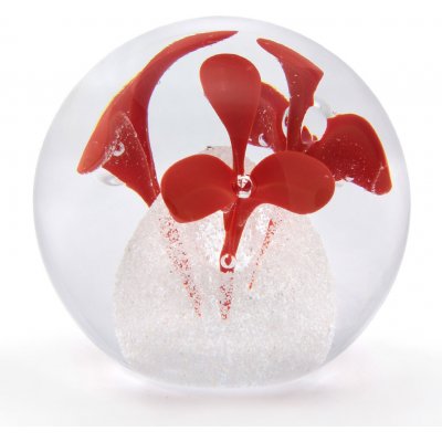 Artcristal Bohemia Skleněné těžítko koule 04, Červená, 6 cm | České sklo z rodinné sklárny – Hledejceny.cz