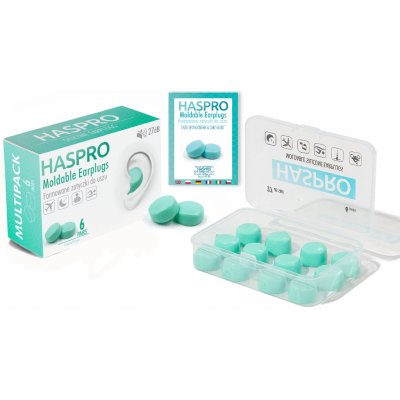 Haspro Mold špunty do uší modrá blue 6 párů – Sleviste.cz