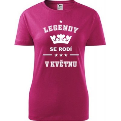 Purpurové dámské tričko Legendy se rodí v květnu dárky pro ženy – Zboží Dáma