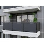 MyBestHome Balkonová zástěna OSLO grafitová, 80 cm, 80x300 cm – Zboží Dáma MyBestHome Balkonová zástěna OSLO grafitová, 80 cm, 80x300 cm – Zboží Dáma