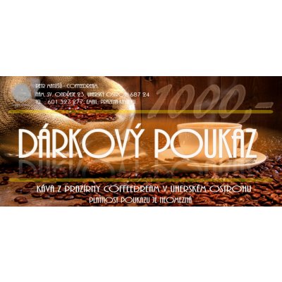 COFFEEDREAM DÁRKOVÝ POUKAZ V HODNOTĚ 1000Kč Poukaz 1000 KP4 – Zboží Mobilmania
