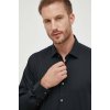 Pánská Košile Calvin Klein pánská košile slim s klasickým límcem černá