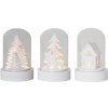 Vánoční osvětlení Eglo 410046 SADA 3x LED Vánoční dekorace KUPOL 1xLED 0 06W 1xCR2032 hnědá EG410046