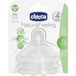 Chicco dudlík na láhev Natural Feeling silikon nastavitelný průtok 2 ks V001515 – Zboží Dáma