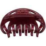 Skřipec na vlasy z pružného plastu Barva: vínově červená – Zbozi.Blesk.cz