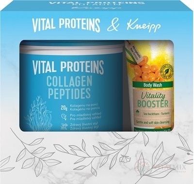 Vital proteins + Kneipp balení Collagen Peptides prášek 567 g + Vitality Booster sprchový gel 200 ml,