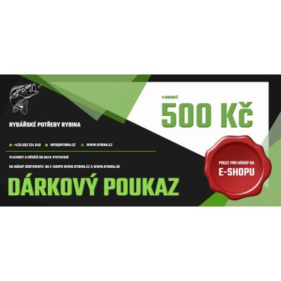 Dárkový poukaz na nákup rybářských potřeb 500 Kč – Zbozi.Blesk.cz