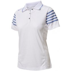 BACKTEE Ladies Striped Polo White