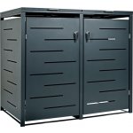 STILISTA Skříň na 2 popelnice 132 x 80 x 116 cm antracit – HobbyKompas.cz