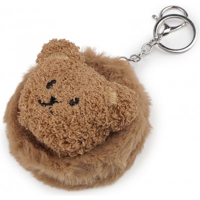 Prima-obchod Plyšové kosmetické zrcátko / přívěsek na kabelku medvěd, kapybara, barva 2 béžová medvěd – Zbozi.Blesk.cz