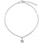 SILVEGO stříbrný řetízek na nohu s hvězdicí aldib ZT181096A – Zboží Mobilmania
