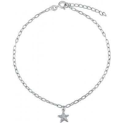SILVEGO stříbrný řetízek na nohu s hvězdicí aldib ZT181096A – Zboží Mobilmania