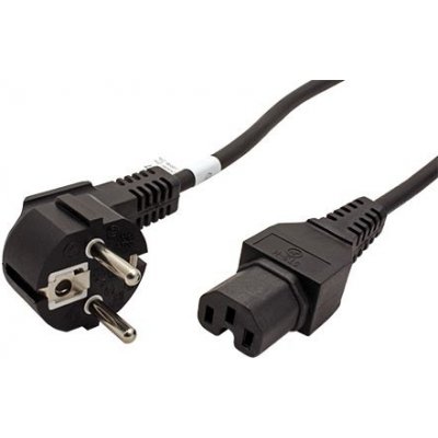 goobay Kabel síťový, CEE 7/7(M) - IEC320 C15, 2m, černý (93277) - 19.92.0060 – Sleviste.cz