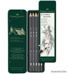 Faber-Castell Akvarelová grafitová tužka Graphite Aquarelle 5 ks plechová krabička 117805