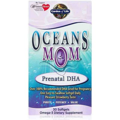 Garden of Life Oceans Prenatální DHA Omega-3 350 mg 30 kapslí jahoda – Hledejceny.cz