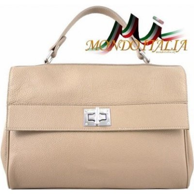 Made In Italy kožená kabelka MI3 šedohnědá – Zboží Mobilmania