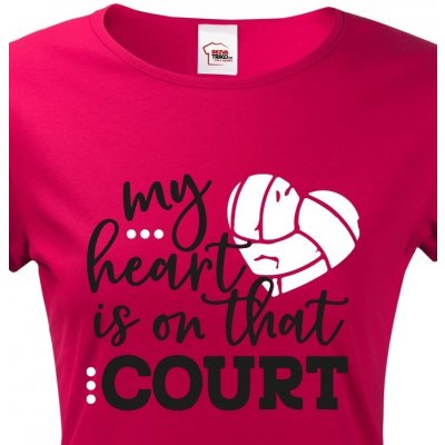 Dámské tričko Volejbal My heart Sorbet – Zboží Mobilmania