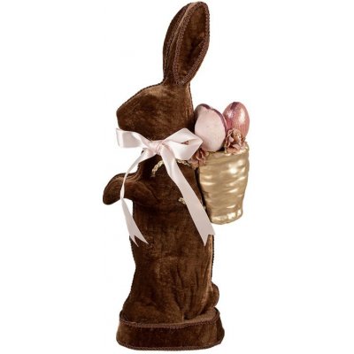 Dekorace hnědý sametový králík s vajíčky Fancy 22*9*52 cm – Hledejceny.cz