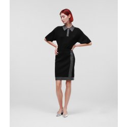 Karl Lagerfeld Rhinestone Knit Skirt hnědá