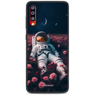 Pouzdro Mobiwear Glossy Samsung Galaxy A70 - G002G Astronaut v růžích