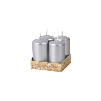 Nohel Garden Svíčka adventní metalická lesklá d4x8cm 4ks – Hledejceny.cz
