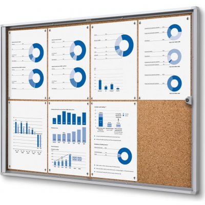 Jansen Display Interiérová informační vitrína Economy 8 x A4 – Zboží Živě