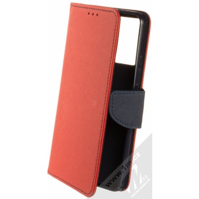 Pouzdro 1Mcz Fancy Book flipové Xiaomi Redmi Note 12 5G, Poco X5 červená modré