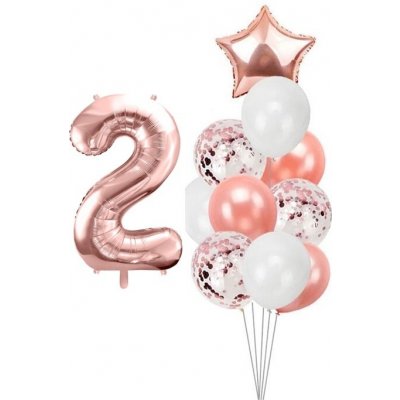 Balónkový set 2.narozeniny rosegold – Zboží Dáma