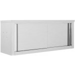 vidaXL Nástěnná kuchyňská skříň s posuvnými dveřmi 120x40x50 cm nerez – Sleviste.cz