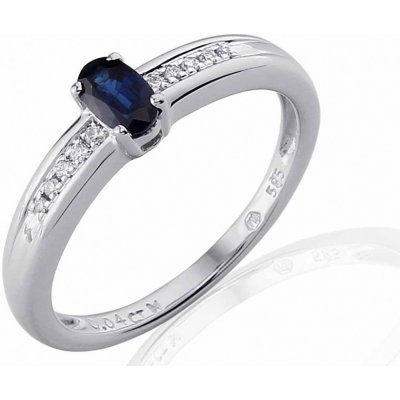 Briline prsten s diamanty a safírem 3861140 0 52 92 od 17 182 Kč -  Heureka.cz