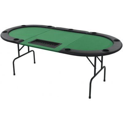 vidaXL Skládací pokerový stůl pro 9 hráčů 3 díly oválný