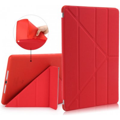 SES 2v1 Smart flip cover + zadní silikonový ochranný obal pro Apple iPad 10.2" 2019 7. gen erace červený 6477