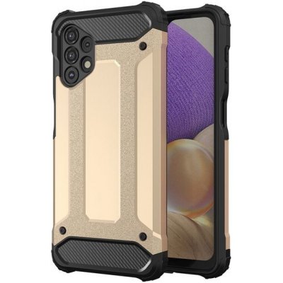 Pouzdro Hurtel Hybrid Armor odolné pancéřové TPU/PC Samsung Galaxy A32 4G zlaté barvy