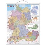 Excart Maps Německo-Rakousko-Švýcarsko - nástěnná mapa PSČ 97 x 120 cm Varianta: bez rámu v tubusu, Provedení: laminovaná mapa v lištách – Hledejceny.cz