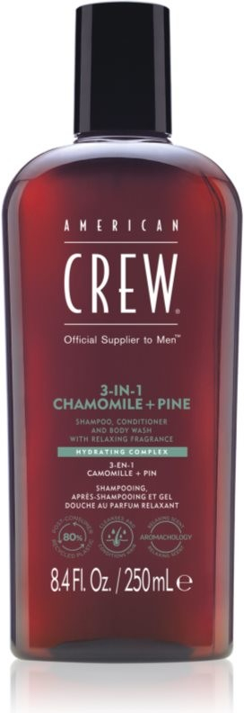 American Crew 3-in-1 Chamolie + Pine šampon kondicionér a sprchový gel 1000 ml