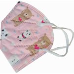 Yinuotong respirátor FFP2 NR s dětským vzorem XS růžový, motiv panda 1 ks – Hledejceny.cz