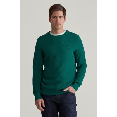 Gant Cotton Pique C-neck zelená – Zbozi.Blesk.cz